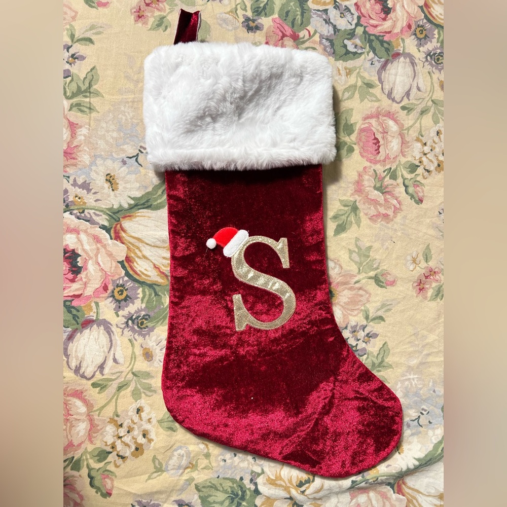 Red Christmas Stocking with White Cuff